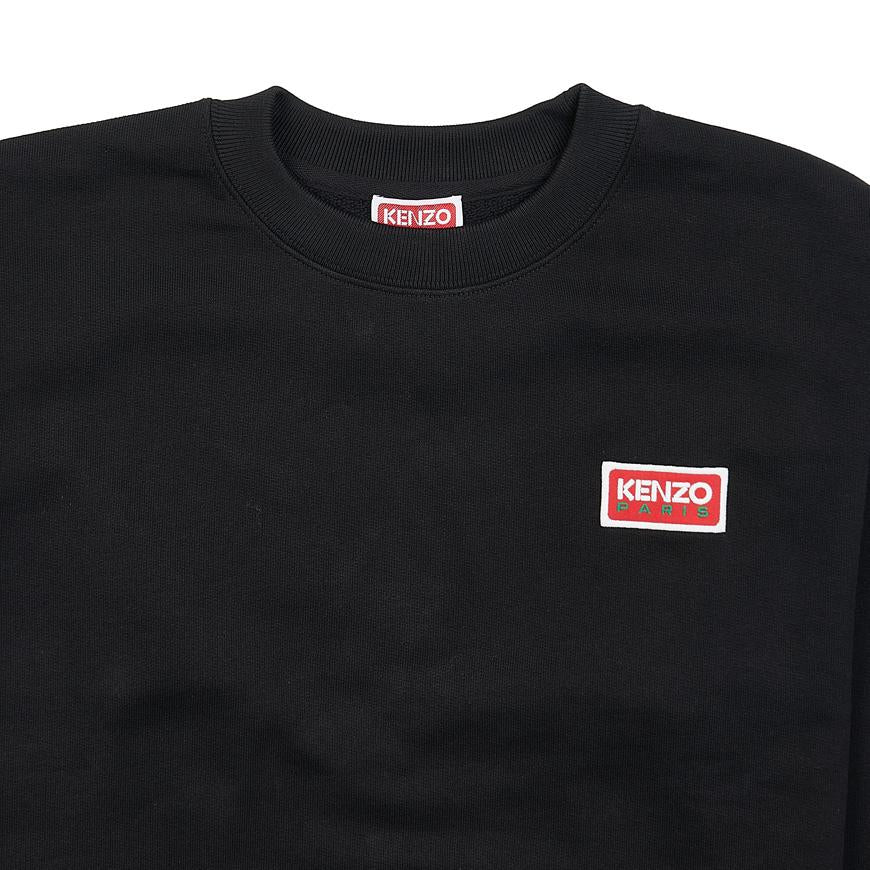 KENZO Women’s Logo Print Sweatshirt Black Cotton