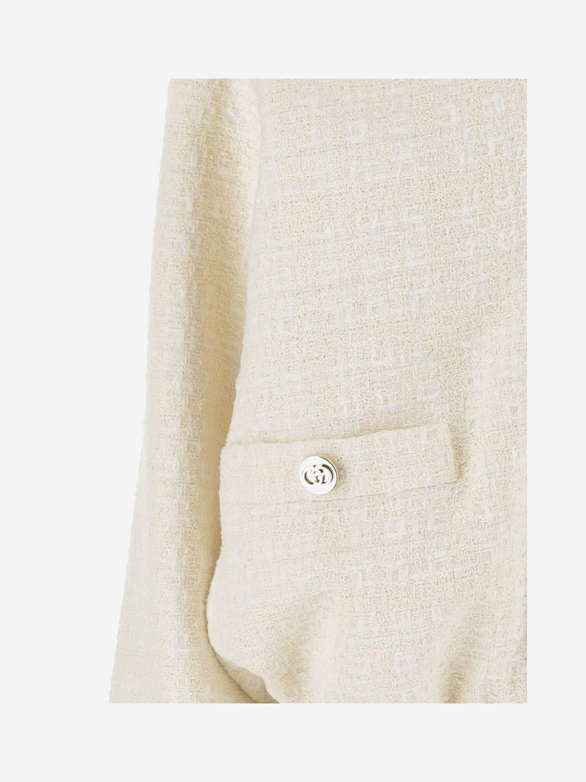 GUCCI Beige Wool Blend Tailored Jacket