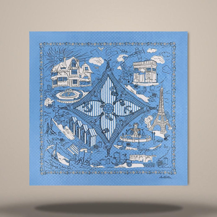 Louis Vuitton Light Blue LV Sweet Escape Shawl Scarf M98455