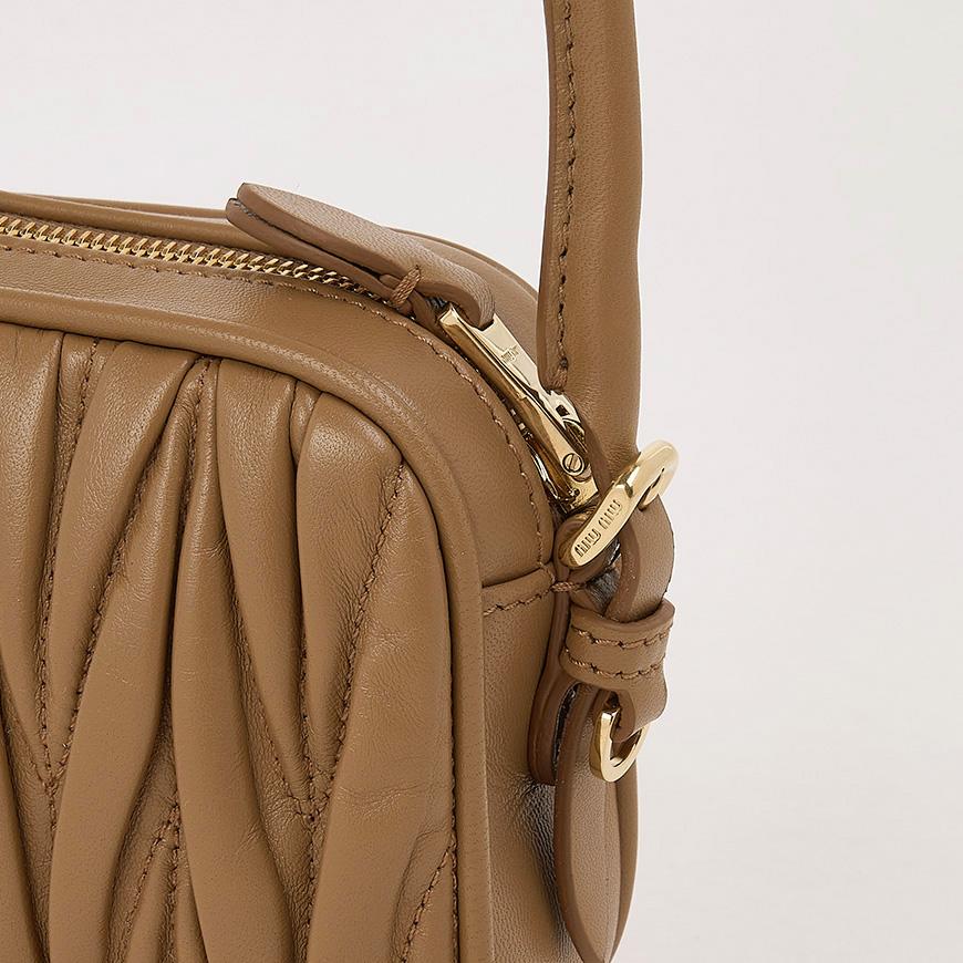 Miu Miu Matelassé Leather Pouch Shoulder Bag for Women 5NE024 AFPP F098L 1