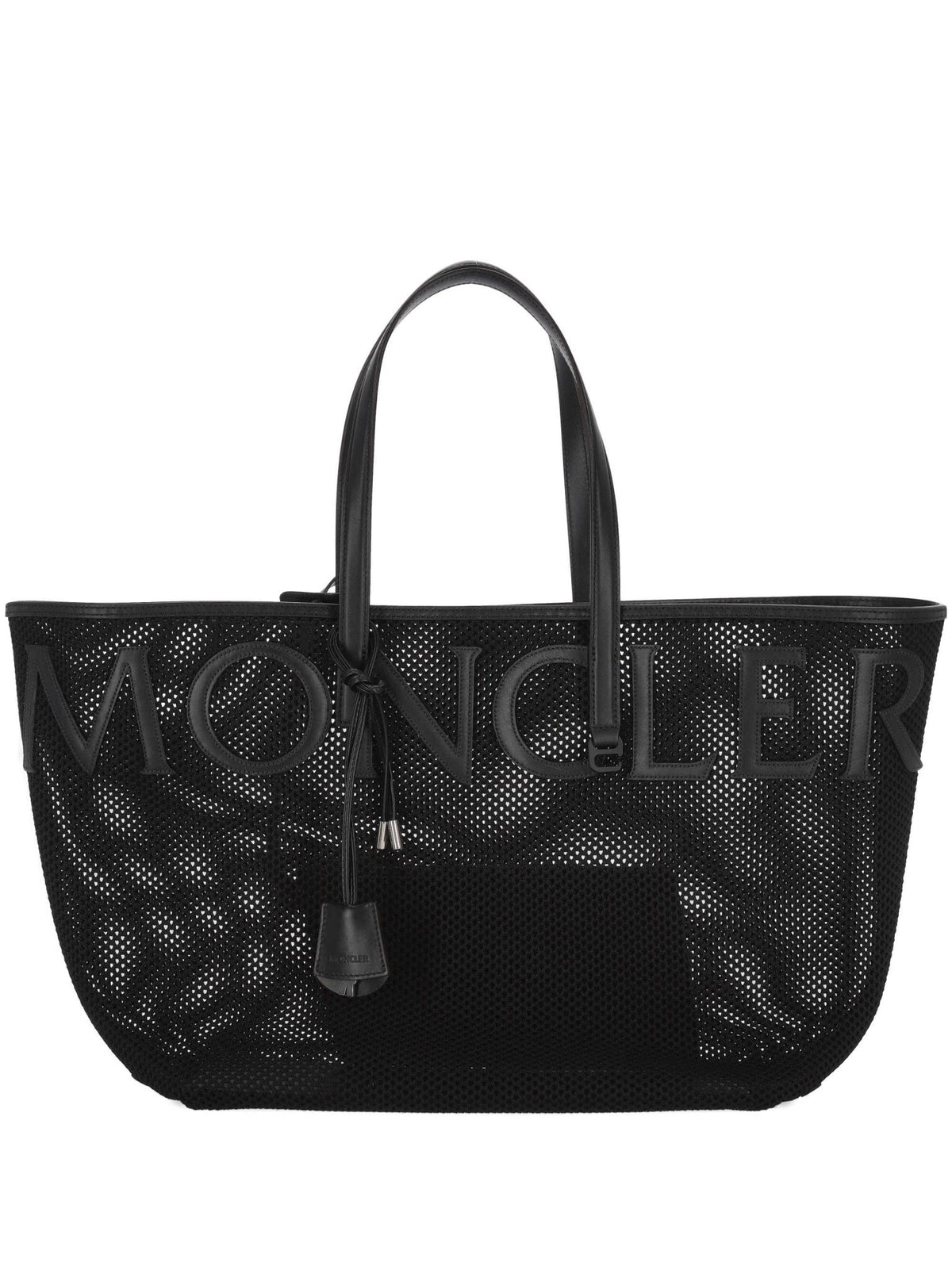 Moncler Black Leather Shoulder Bag