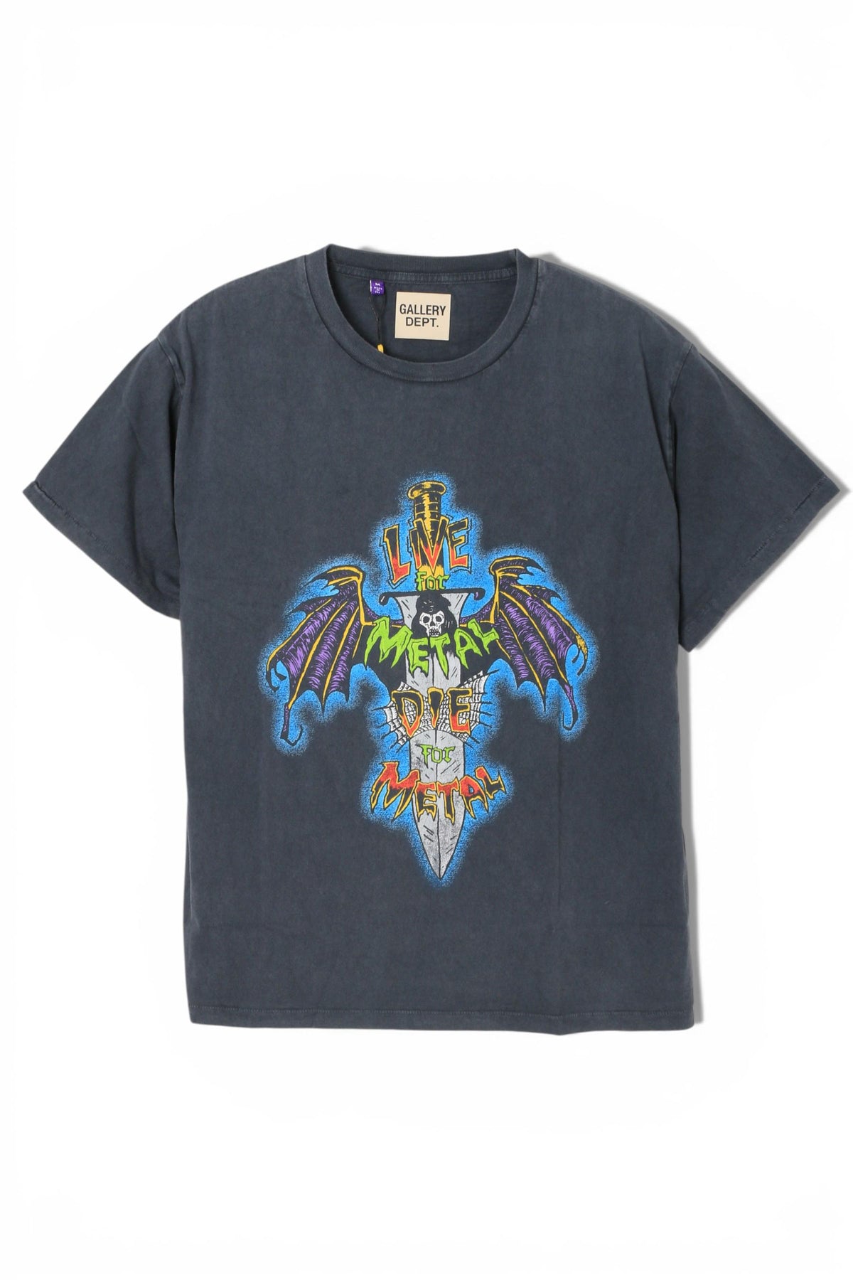 GALLERY DEPT. Vintage Black Live For Metal Graphic T-Shirt
