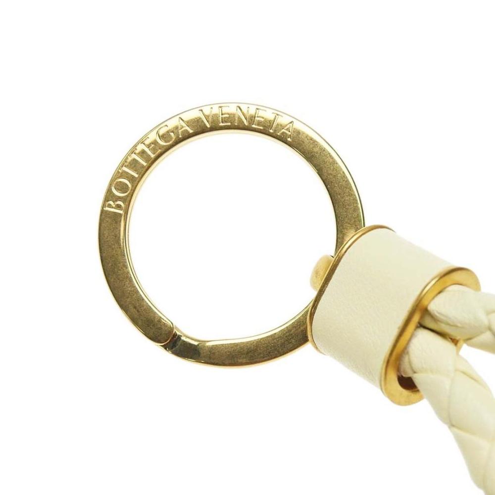 Bottega Veneta Intrecciato Nappa Leather Keyring Yellow Keychain