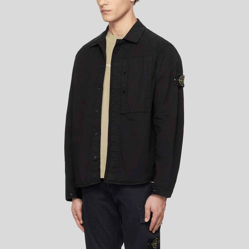 STONE ISLAND Men’s Stretch TC Overshirt Long Sleeve Shirt 1200033 S0010 V0029