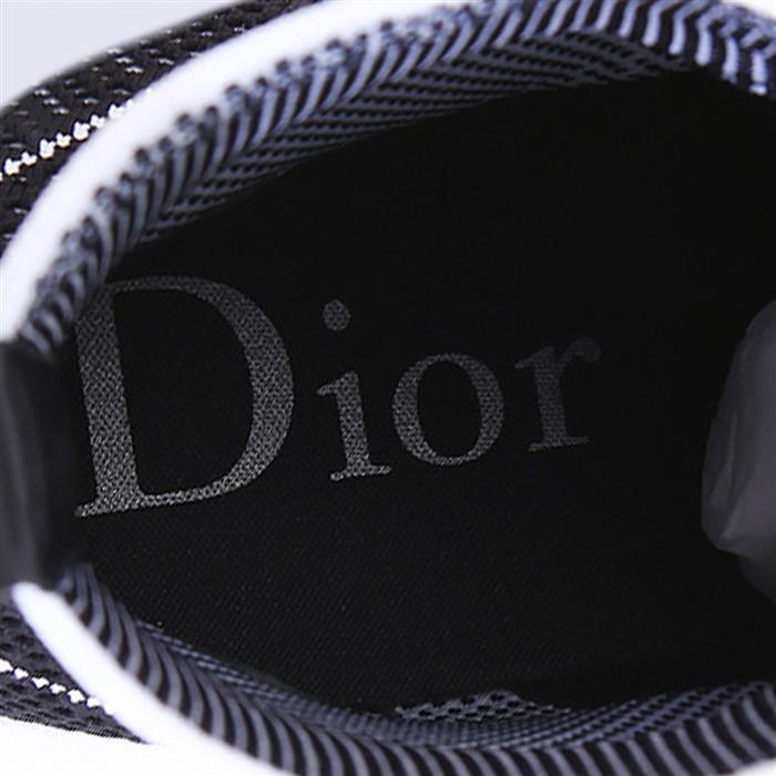 DIOR White Knit Sock Sneakers Low-Top