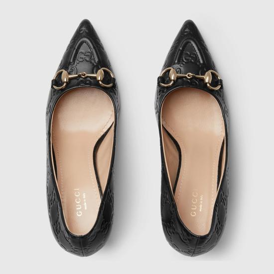 GUCCI Horsebit Pumps Women’s Heels 853318 AAD4U 1000 BLACK DOM