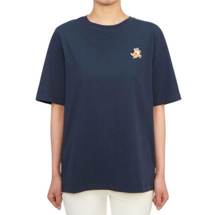 Maison Kitsune Speedy Fox Navy Women’s Short Sleeve Polo Shirt