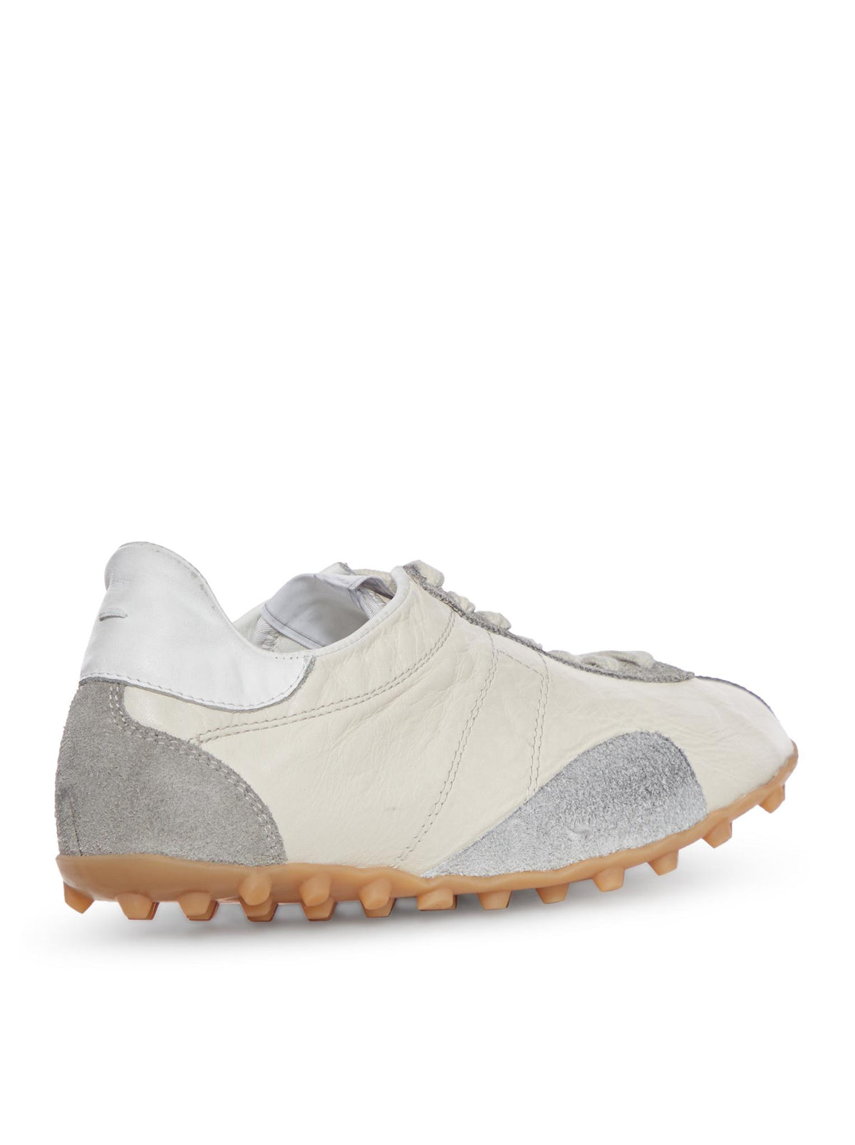 Maison Margiela Cream White Grey Low Top Sneakers