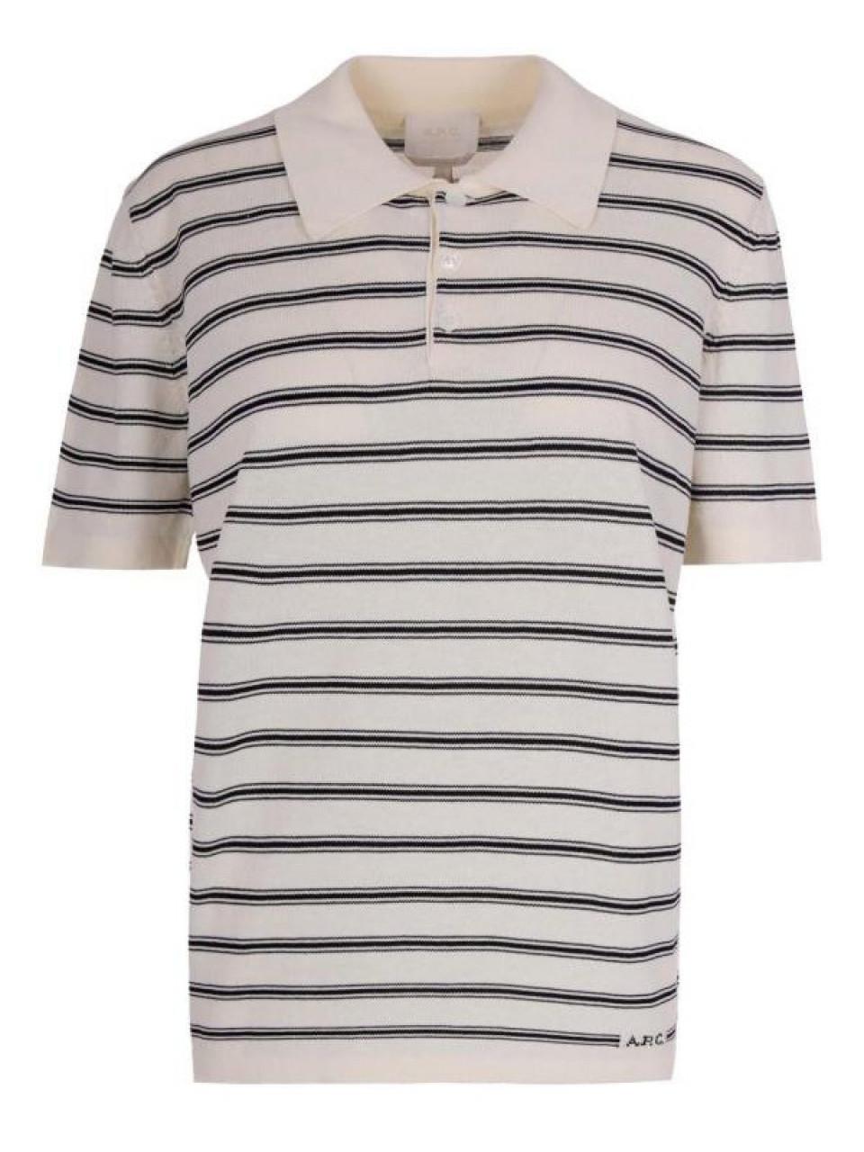 A.P.C. Striped Knit Polo Cardigan F22320 TAT