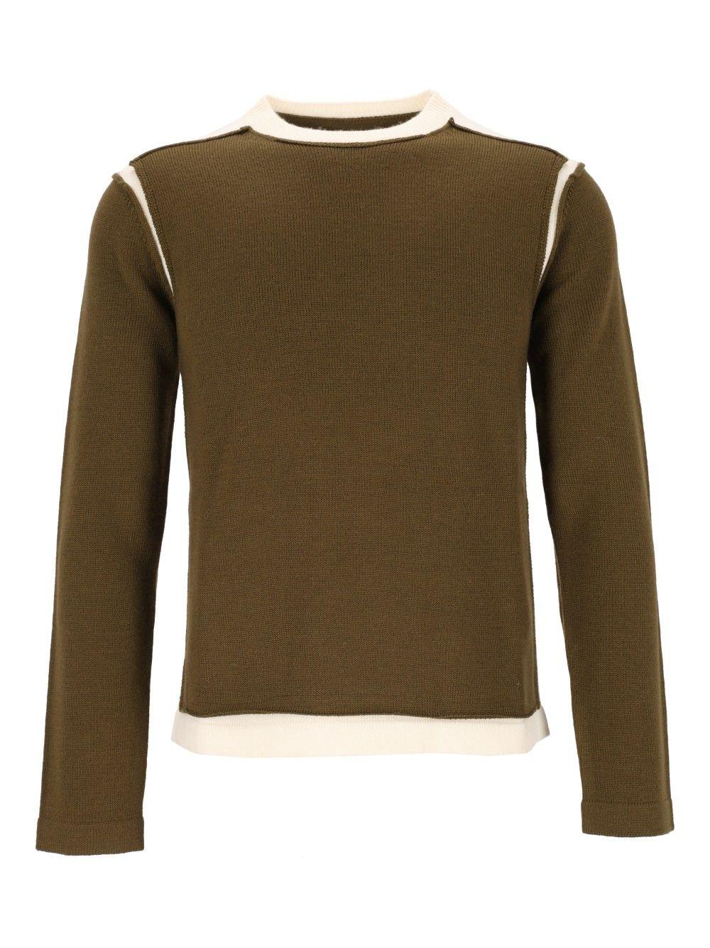 Maison Margiela Wool Blend Crewneck Knit Sweater for Men
