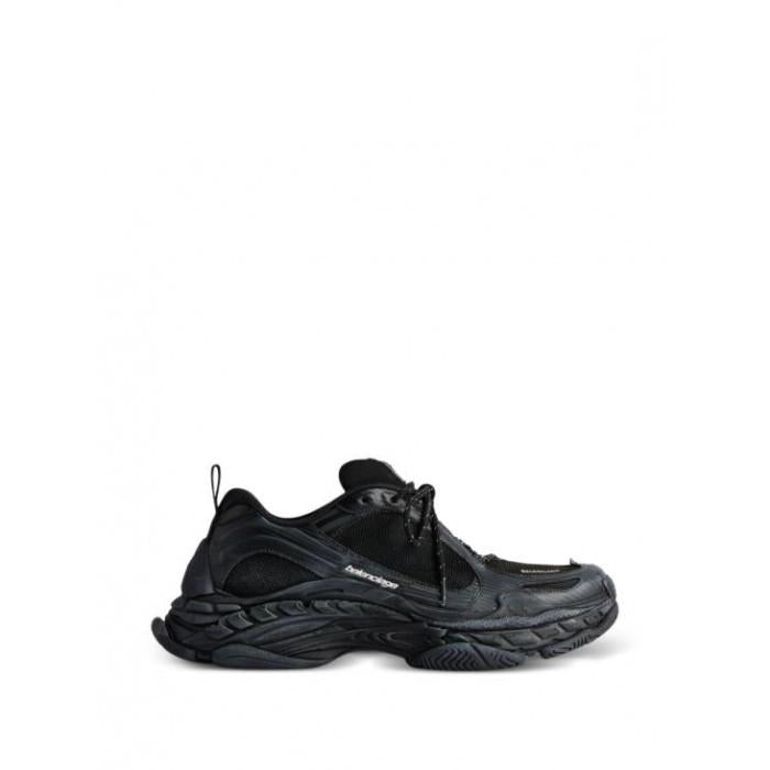 BALENCIAGA Triple S2 Low-Top Sneakers White Gray Leather Mesh