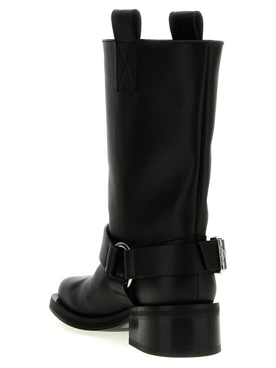 GANNI Biker Tubular Mid Boots S2275099 BLACK DOM