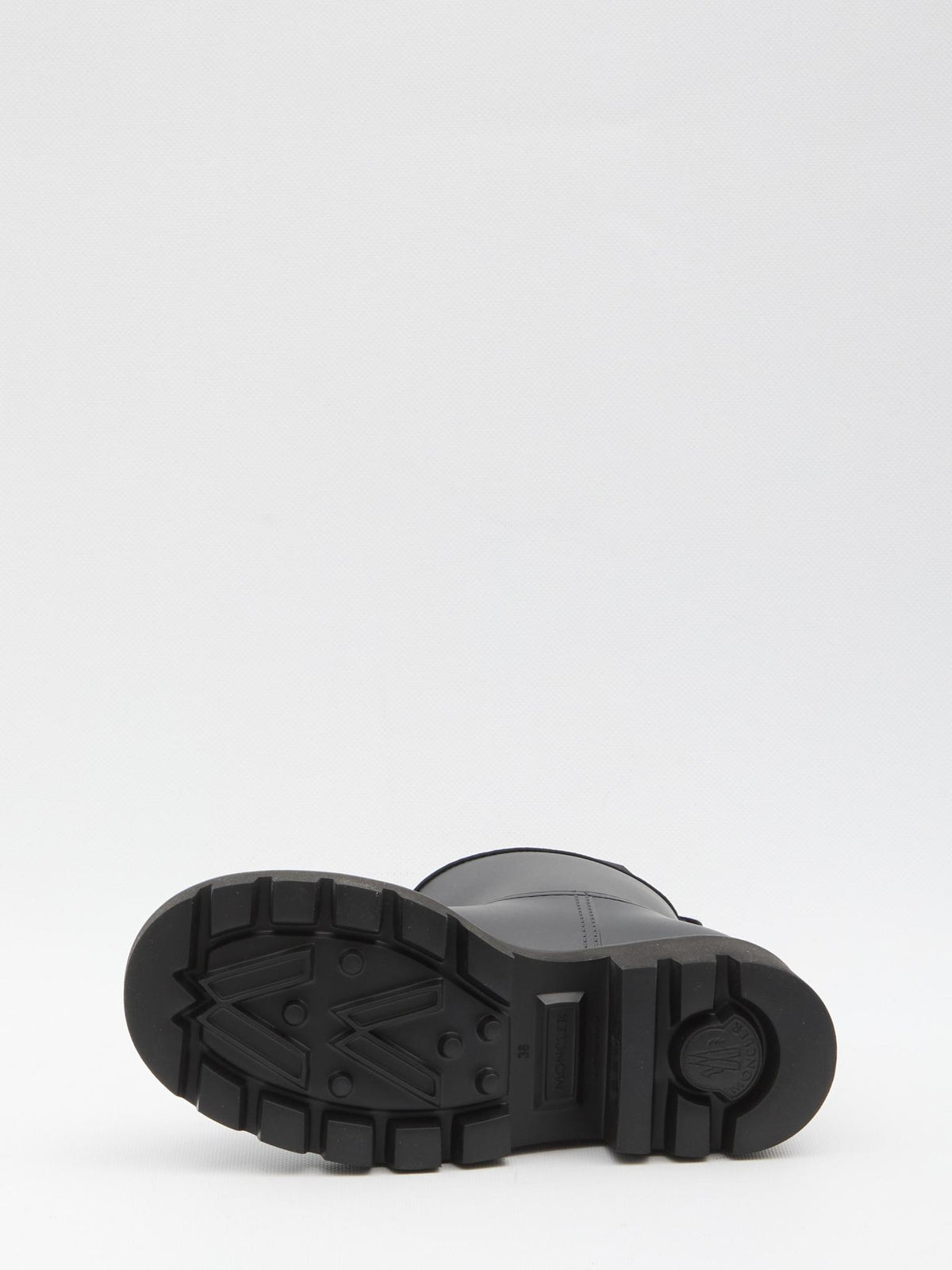 Moncler Black Leather Ankle Boots