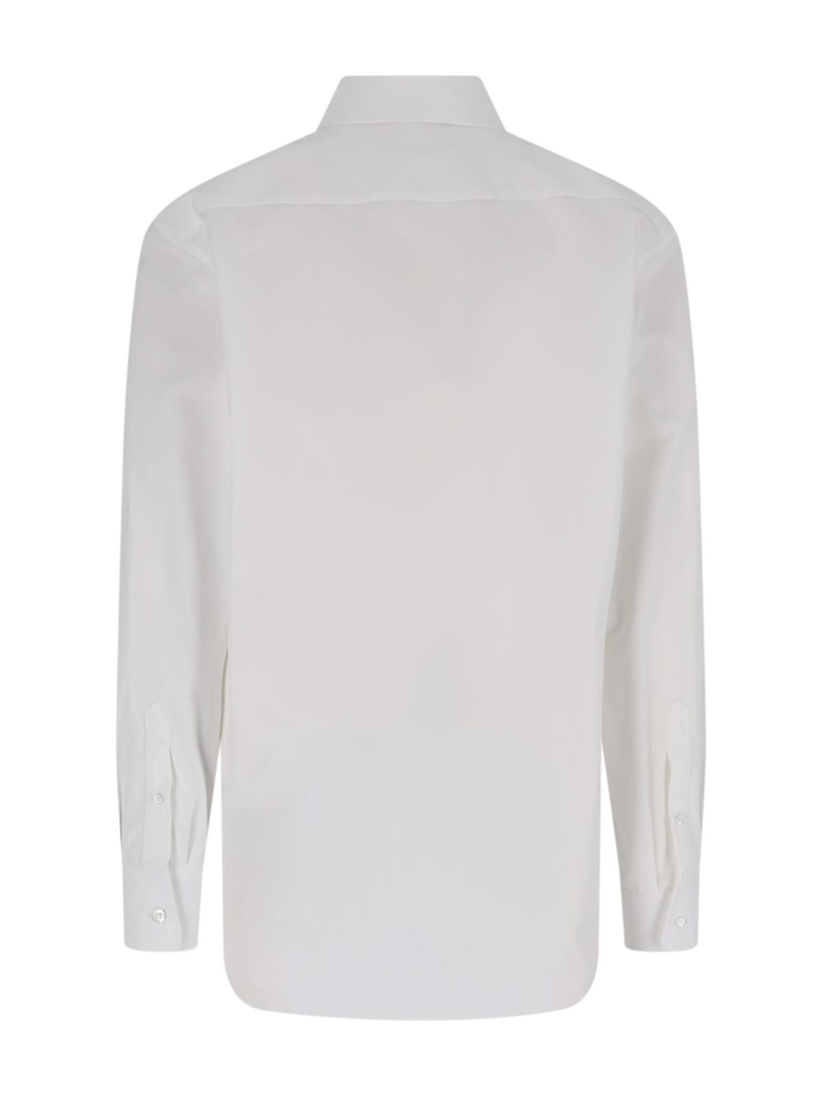 Maison Margiela Long Sleeve Shirt White Cotton Poplin