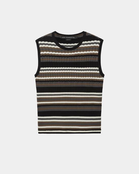 Andersson Bell Sleeveless T-Shirt for Men atb1534m BLACK GREY BROWN DOM