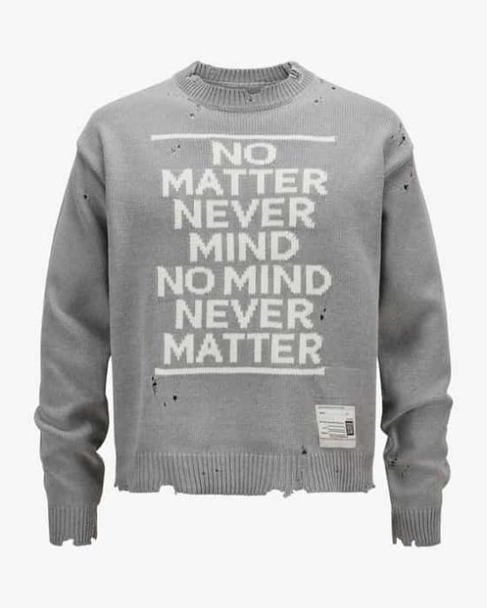 Maison Mihara Yasuhiro Gray Crewneck Knit Sweater for Men A16 SW511