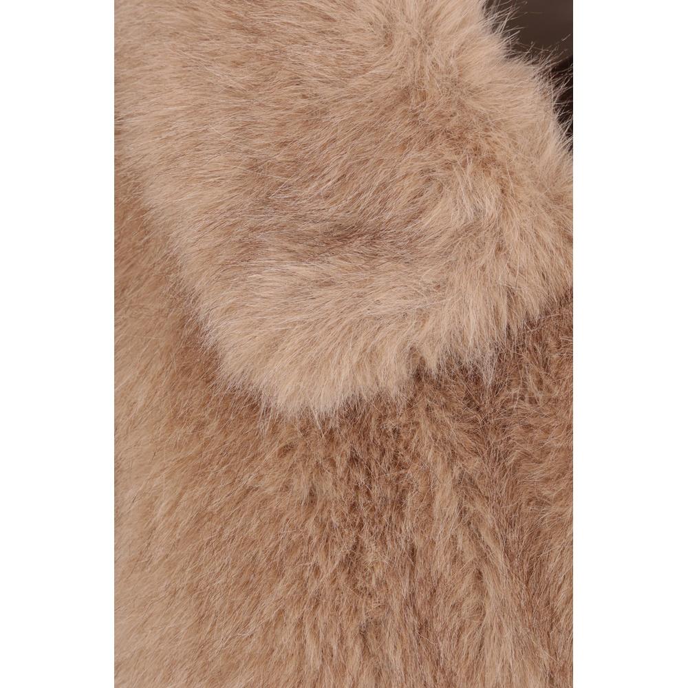 Max Mara Faux Fur Jacket Women Brown