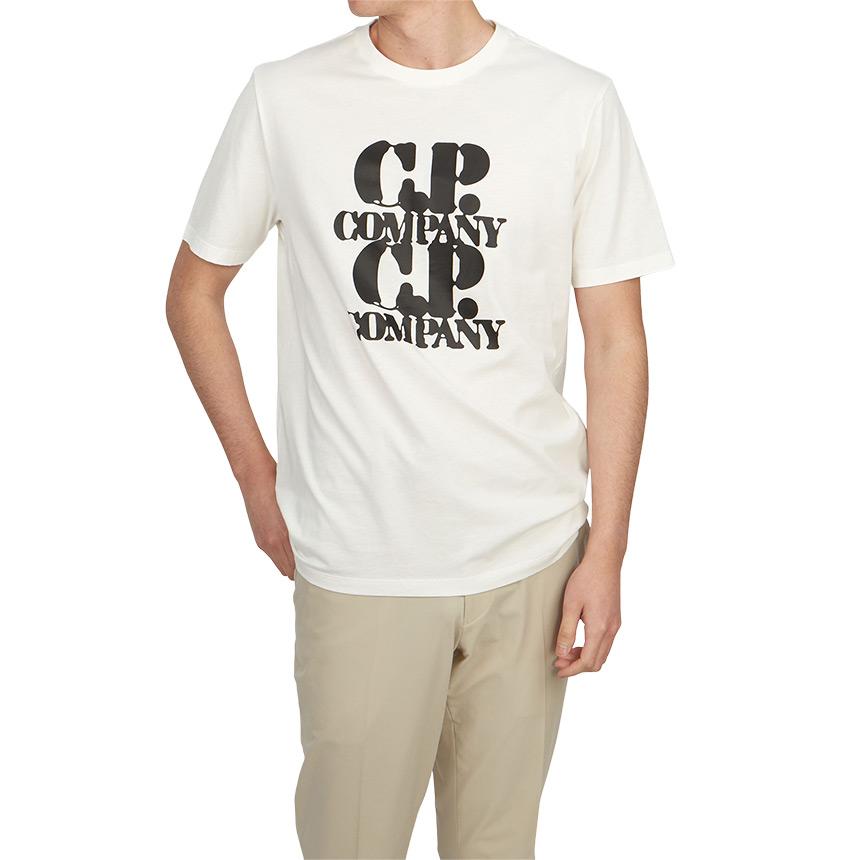 CP Company Men’s Short Sleeve T-Shirt White Cotton