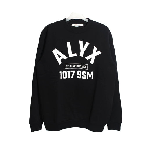 ALYX Men's Logo Print Black Sweatshirt AAUSW0184FA01 001