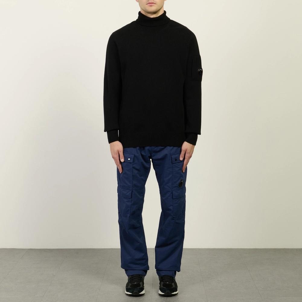 CP Company Lambswool Men’s Turtleneck Knit Sweater Black
