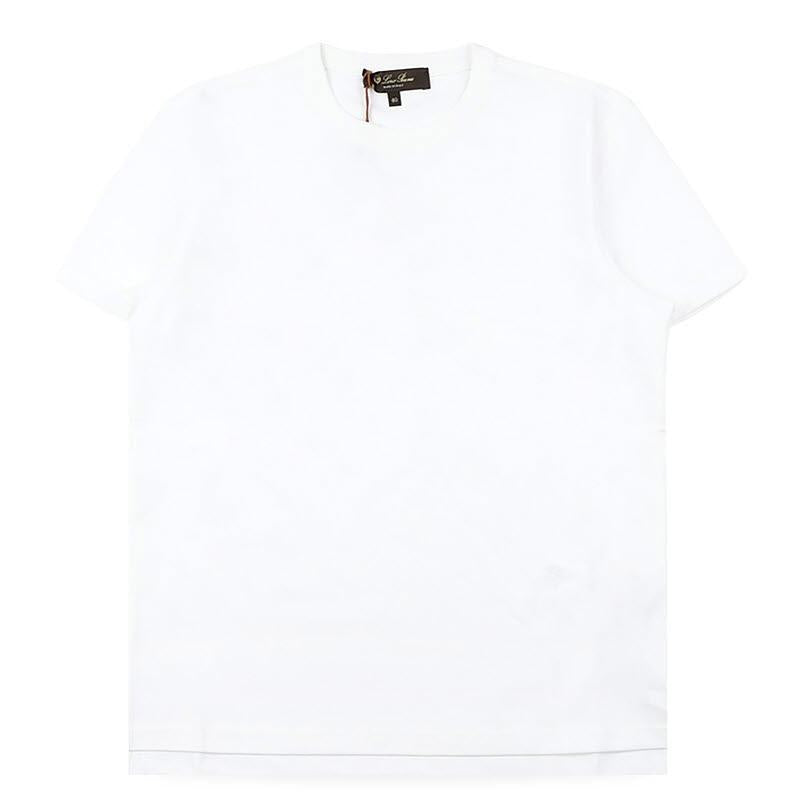Loro Piana Women’s Basic Cotton Short Sleeve T-Shirt White FAO 5498