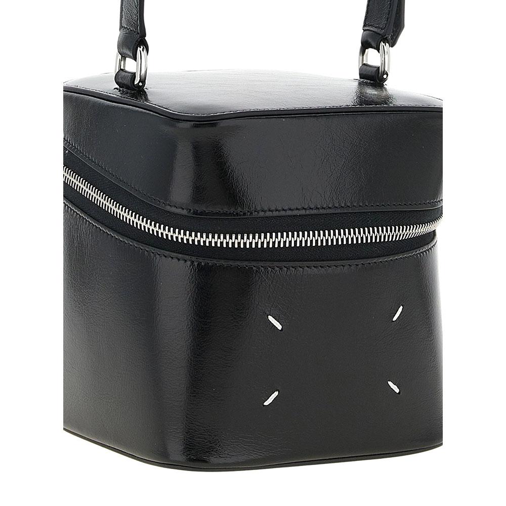 Maison Margiela Black Leather Big Cube Tote Bag