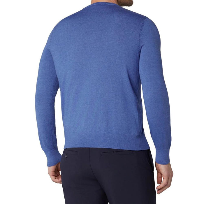 Callaway Men’s Merino Crewneck Mixed Knit Sweater Blue