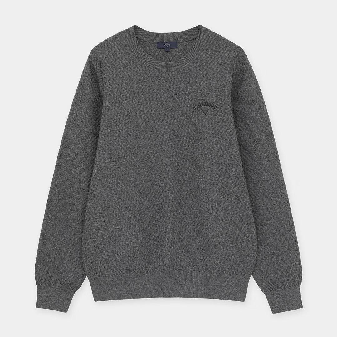 Callaway Men’s Golf Knit Crewneck Sweater Gray