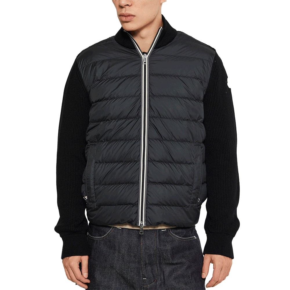 Moncler Men’s Black Padded Cardigan Jacket 9B00006