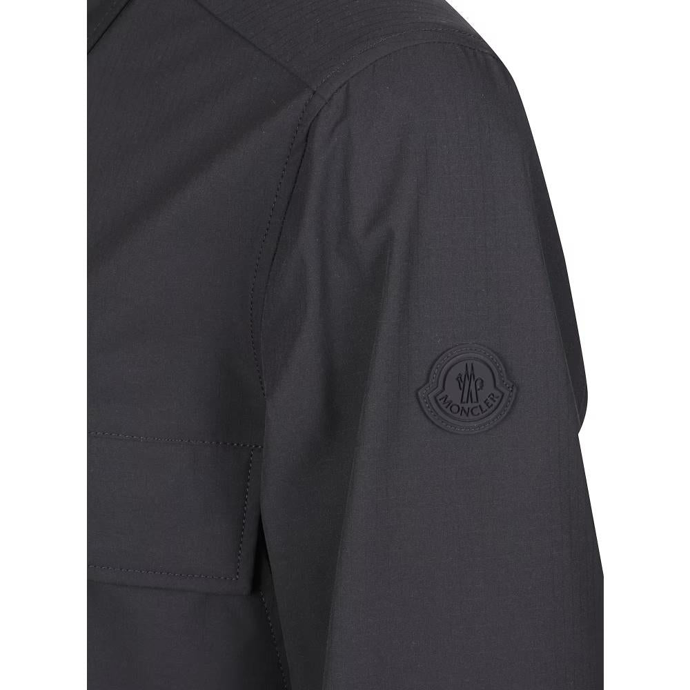 Moncler Logo Patch Men’s Shirt Jacket Black