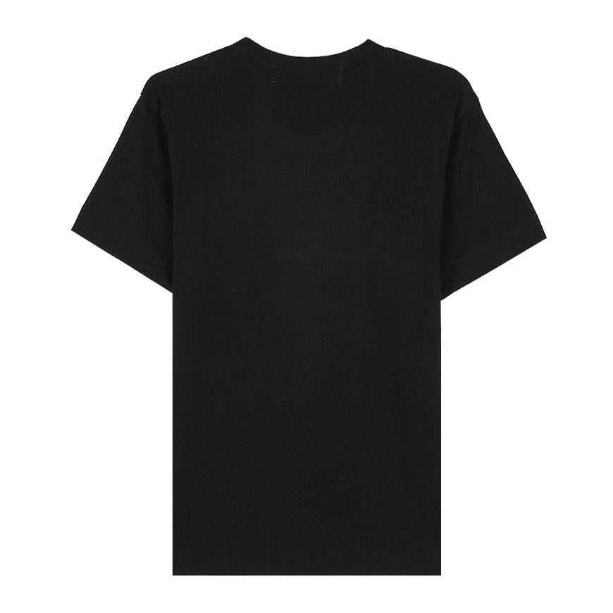 Comme des Garcons Unisex Double Heart Patch T-Shirt AZ T288 051 BLACK