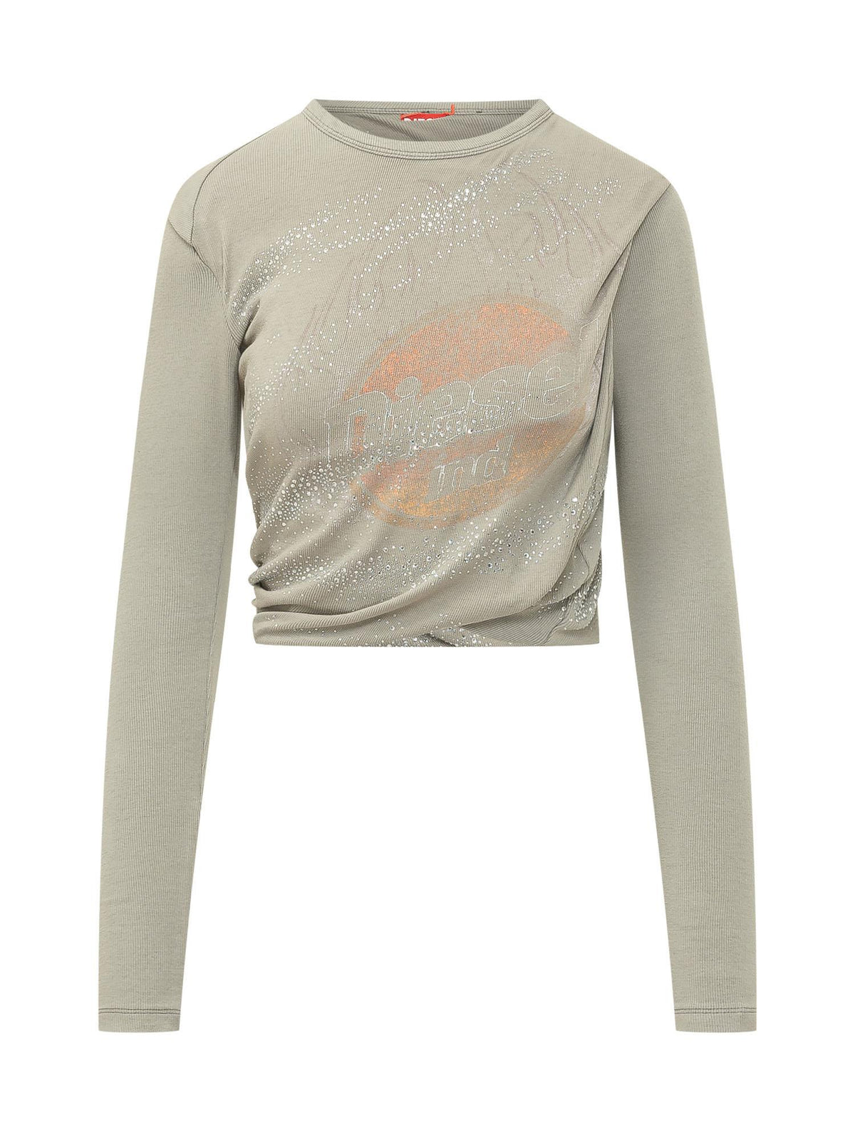 DIESEL Long Sleeve Sweatshirt Black Cotton Womens Top