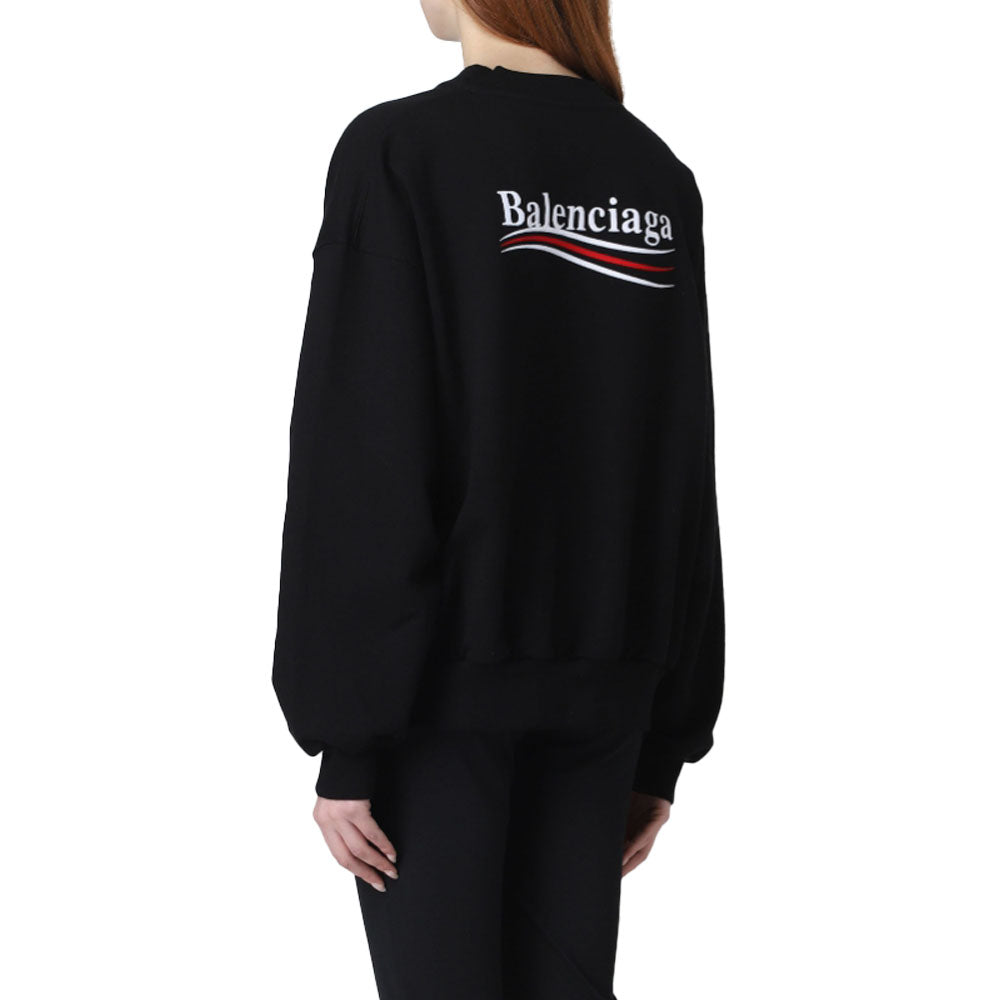 BALENCIAGA Women Political Logo Relaxed Fit Sweatshirt