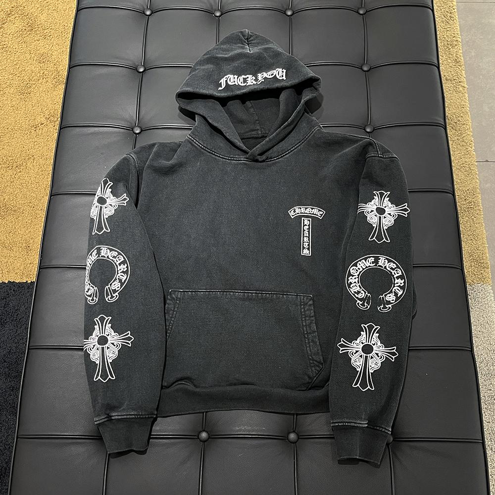 Chrome Hearts Black T Logo F*** You Hoodie Unisex