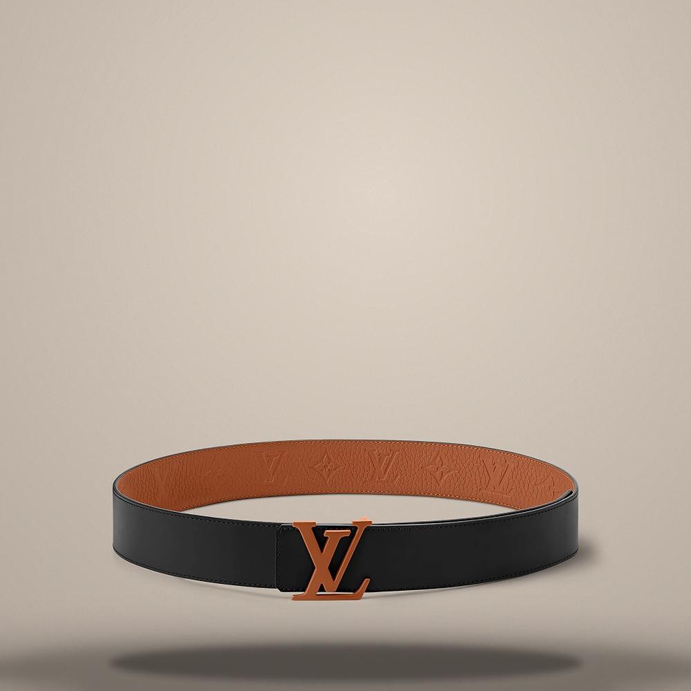 Louis Vuitton LV Initiales Taurillon Monogram 40mm Belt Camel Black M4512