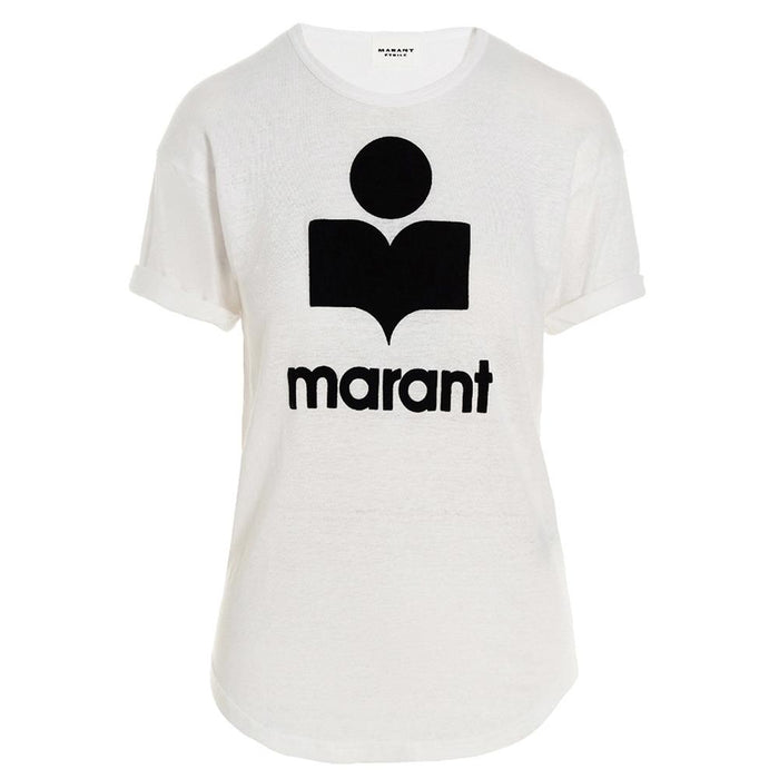 Isabel Marant KOLDI Velvet T-Shirt White