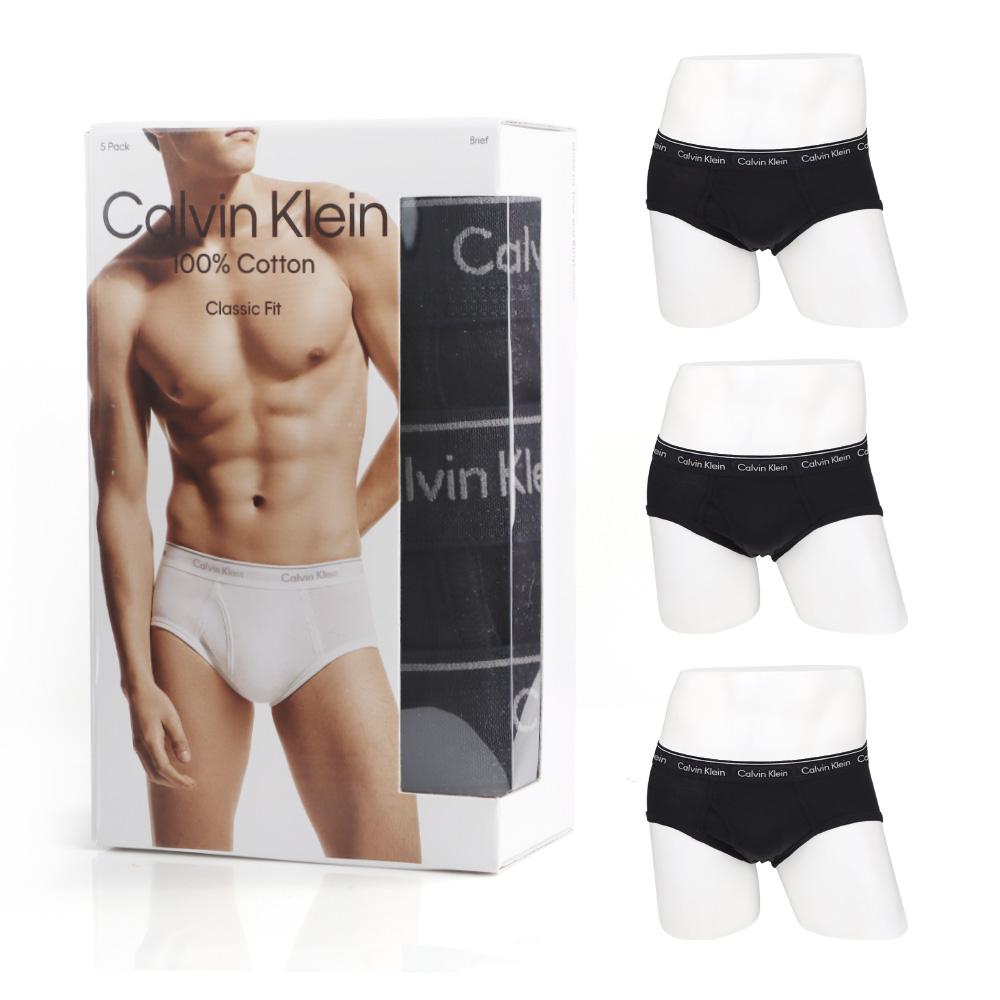 Calvin Klein Cotton Classic Briefs Black 3-Pack Men’s Underwear NB3999 001