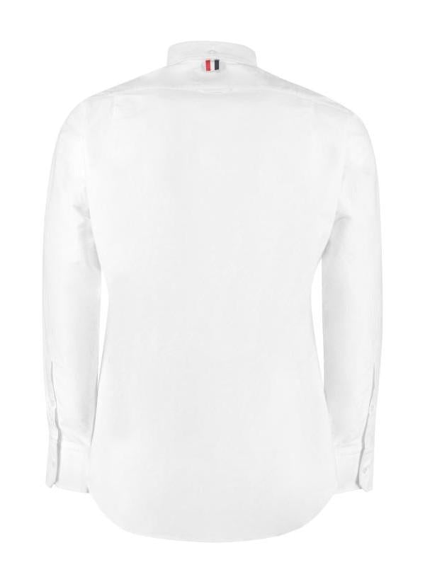 THOM BROWNE Hidden RWB Trim Classic Oxford Long-Sleeve Shirt White