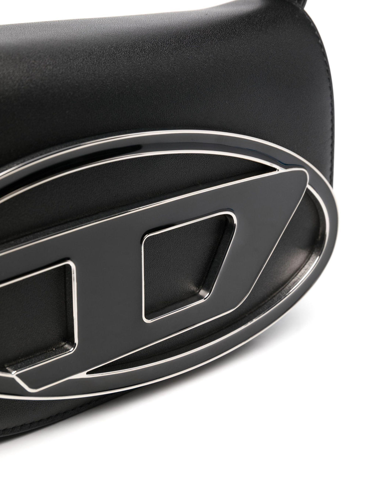 DIESEL Leather Shoulder Bag Black