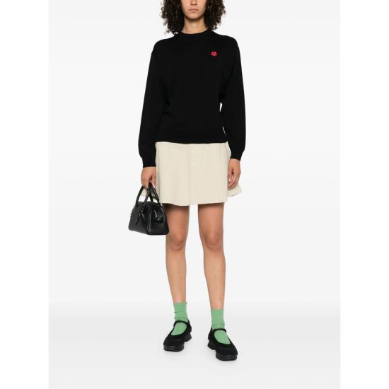 KENZO Black Round Neck Knit Sweater FF62 PU7273 LB99J