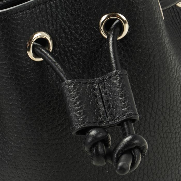 VALENTINO Rockstud Mini Bucket Bag Black Leather Shoulder Bag 6W2P0AI4 VSH 0NO