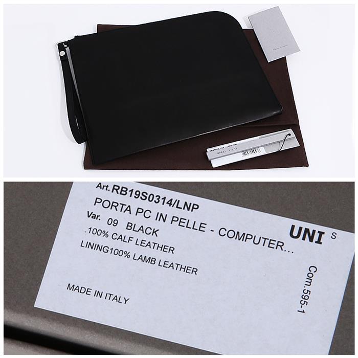 Rick Owens Leather Clutch Bag for Laptop/Tablet RB19S0314 LNP 09