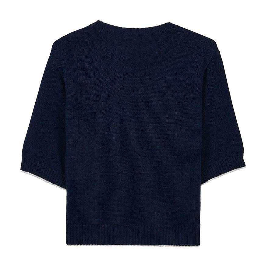 Max Mara Fiacre Cotton Round Neck Knit Sweater for Women White