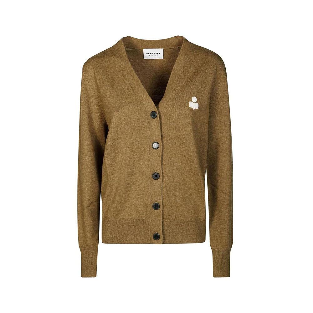 Isabel Marant Karina Khaki Knit Cardigan for Women CA0104 FA