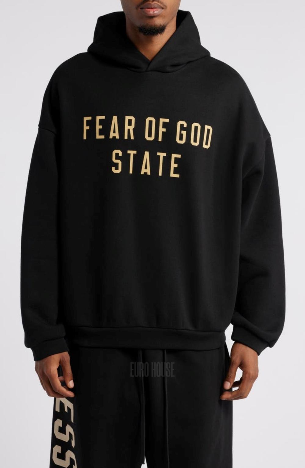 Fear of God Essentials Fleece State Hoodie Black 192BT246250F