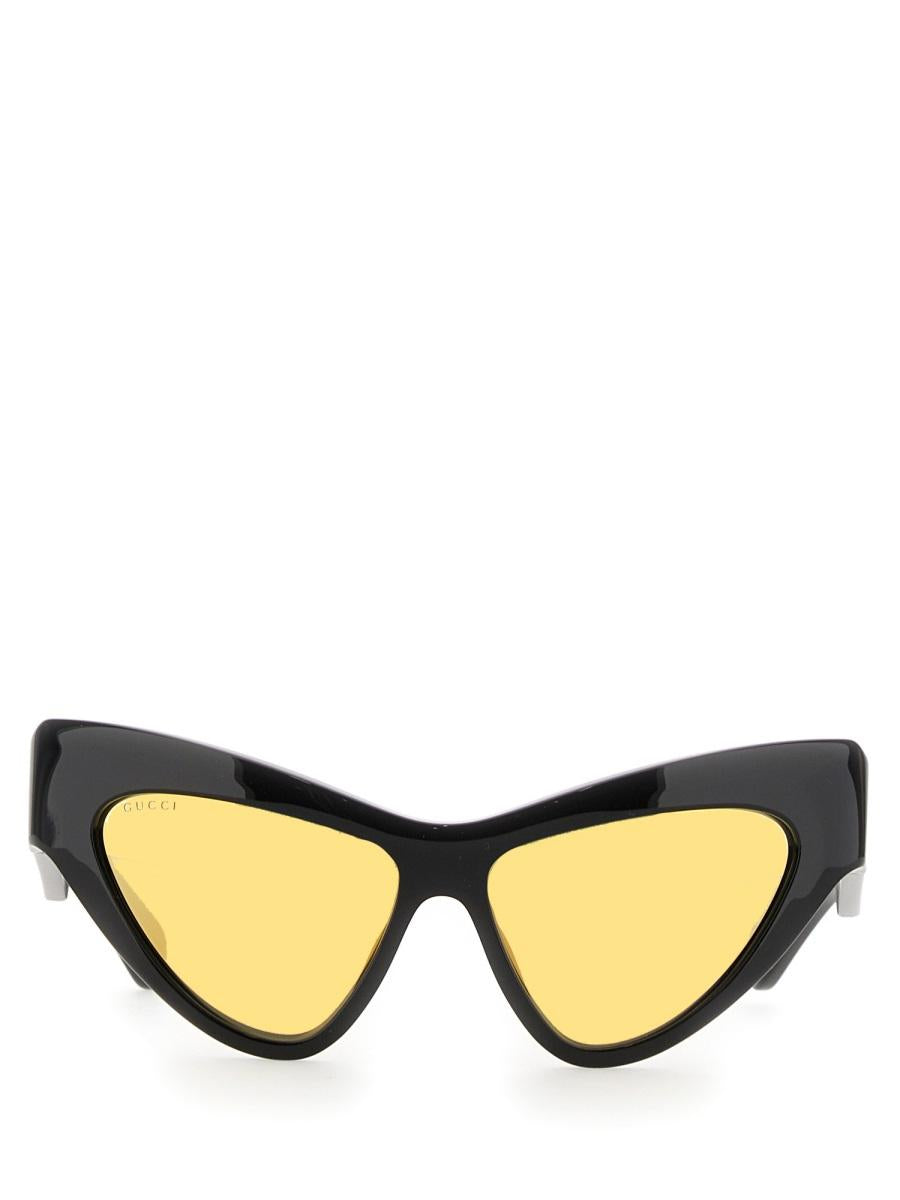 GUCCI Black Acetate Square Sunglasses