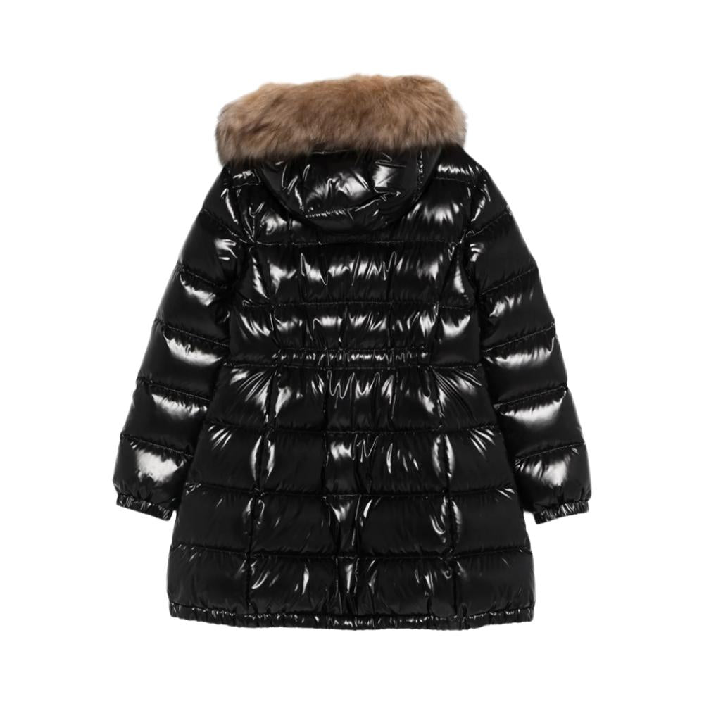 Moncler Women’s Aruna Shearling Hood Down Jacket Black 1C00016 597Z8 99M