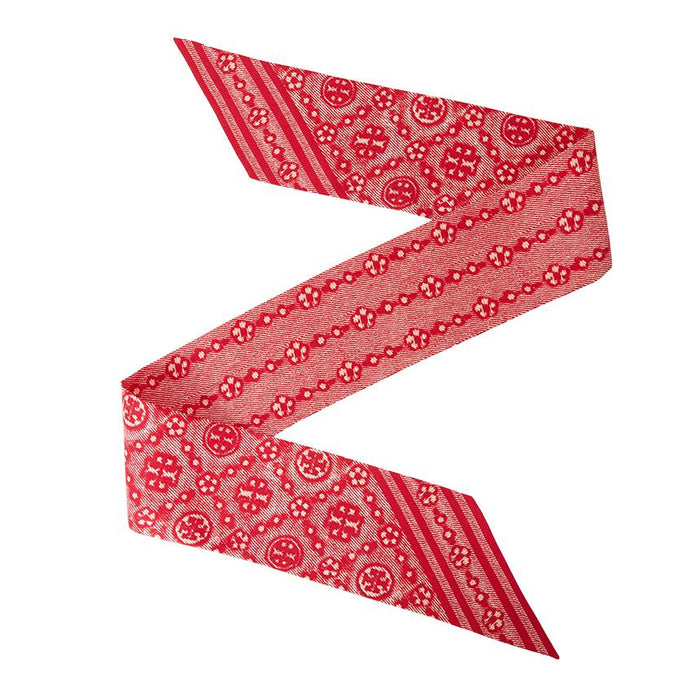 Tory Burch T Monogram Floral Silk Scarf