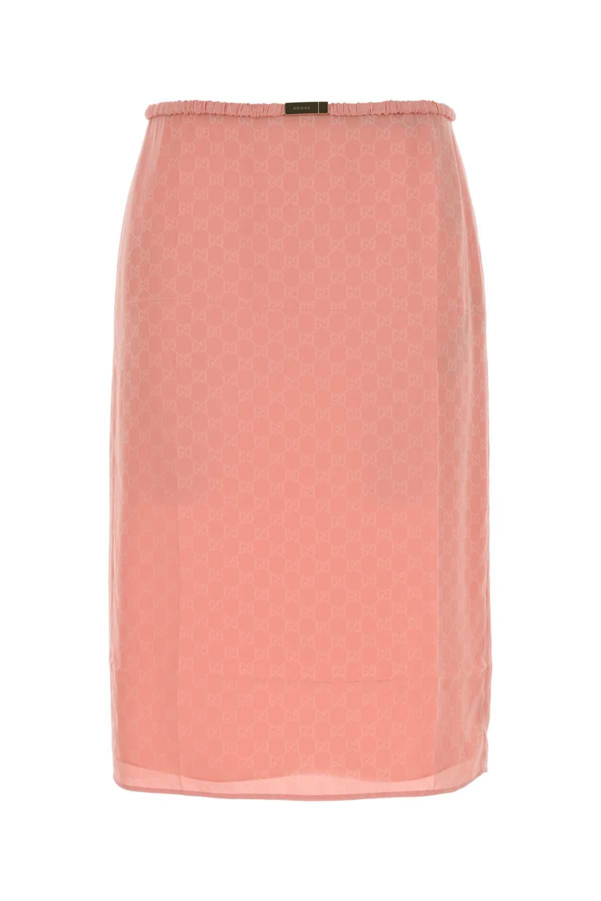 GUCCI Wool Blend Mid-Length Skirt Pink