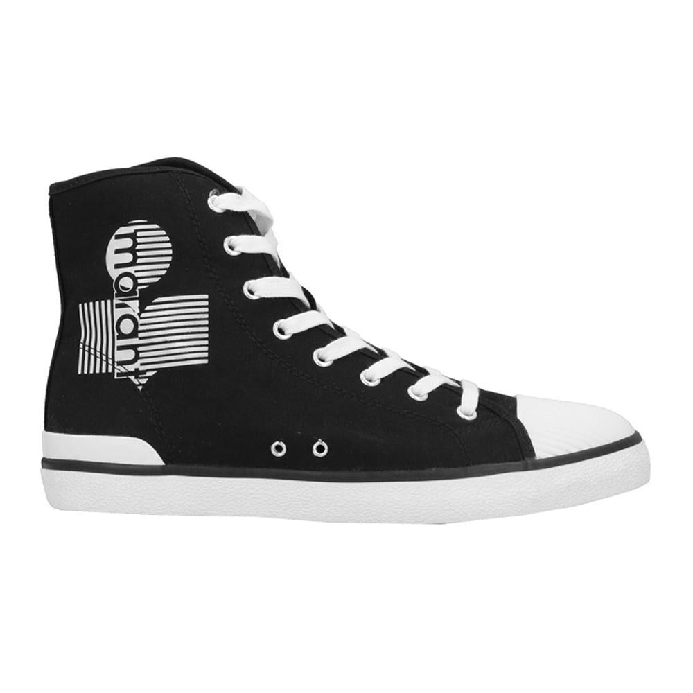 Isabel Marant Black Leather High-Top Sneakers